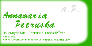 annamaria petruska business card